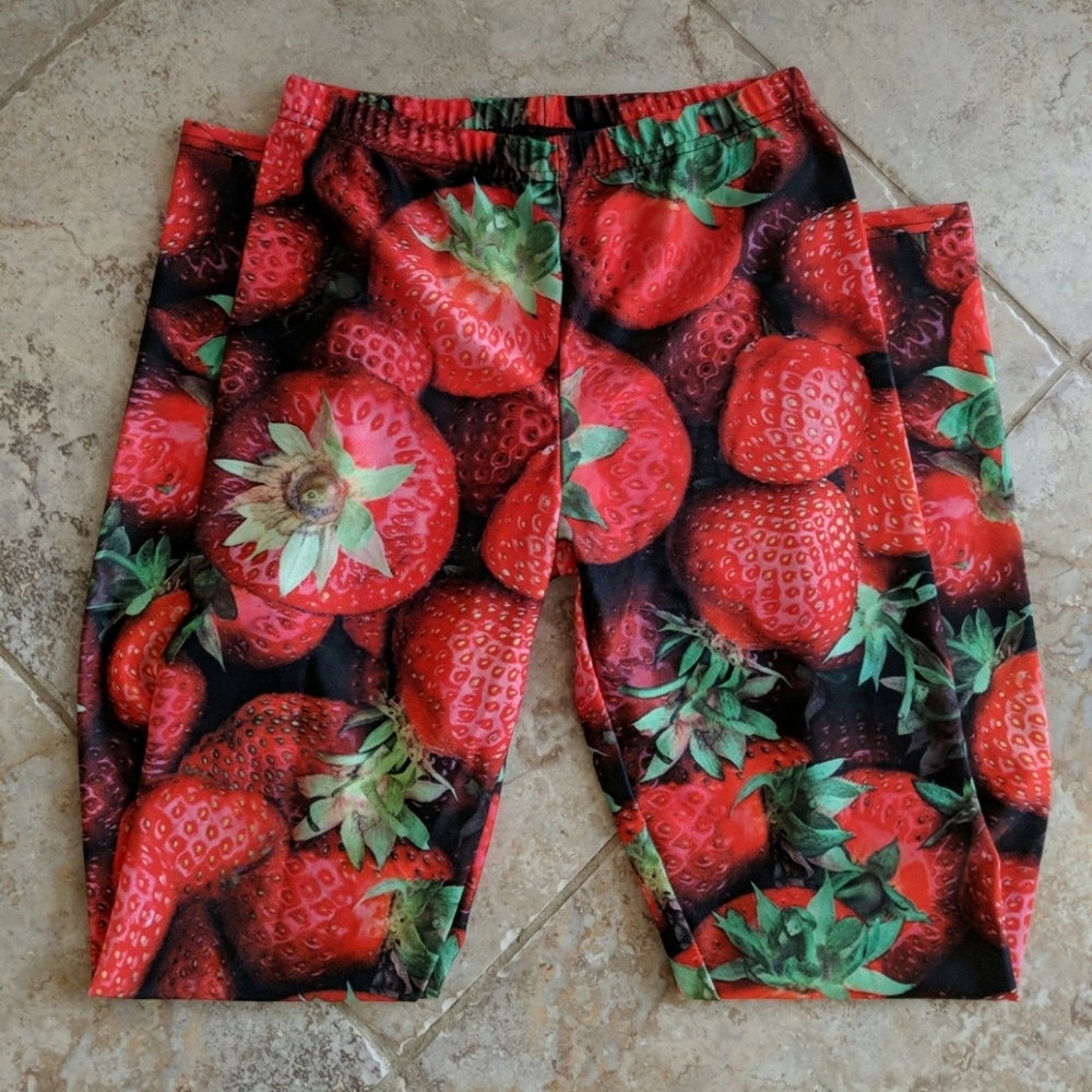Kawaii Strawberry Tights - S
